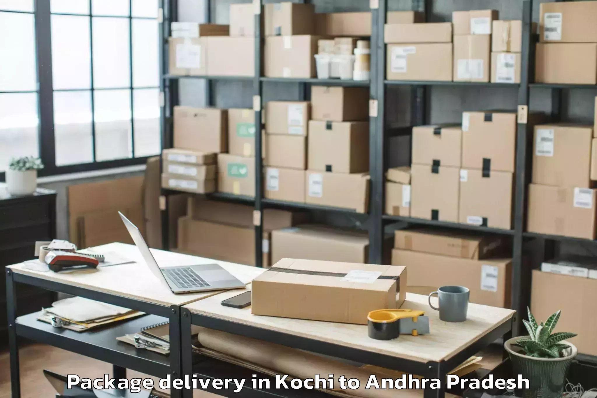 Quality Kochi to Vignan University Guntur Package Delivery